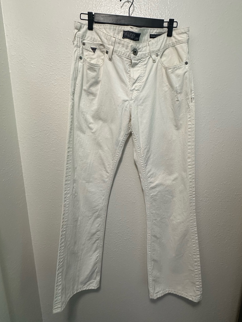 Men’s Guess Flacon Regular Bootcut Y2K White Jeans